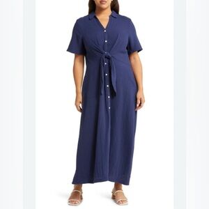 CASLON Gauze Vacation Maxi Dress In Navy Peacoat
